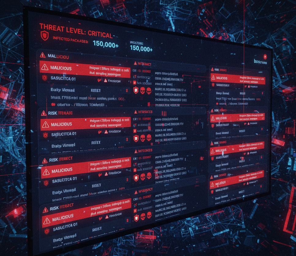 150K malicious npm packages detected in token farming blitz
