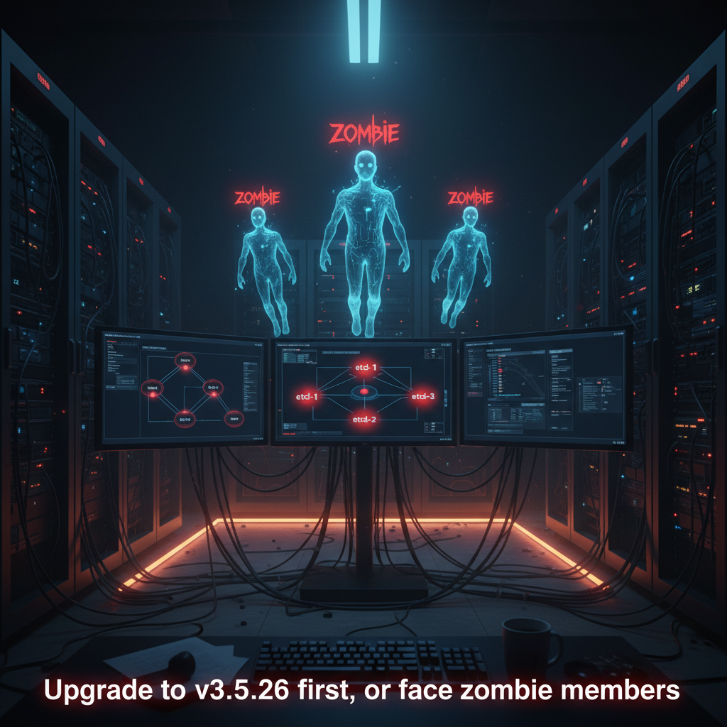 etcd v3.6 upgrade: Stop zombie cluster members